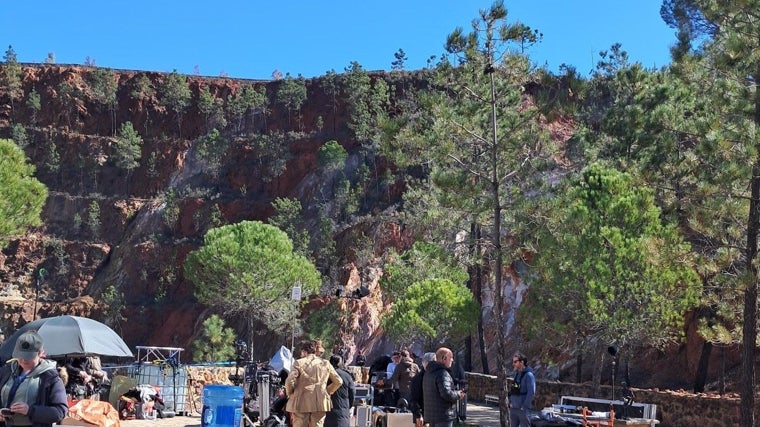 Preparativos de una secuencia en Peña de Hierro