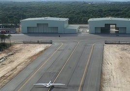 El dron de defensa Milano vuela por primera vez sobre el CEUS de Huelva