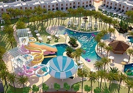 En este hotel de Huelva puedes disfrutar de una piscina de olas rosa: así es el Tsunami Pink