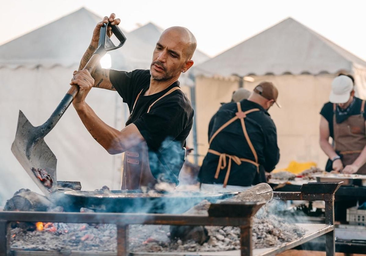 Juan López, en el Holy Meat Festival, celebrado en la playa portuguesa de Montegordo