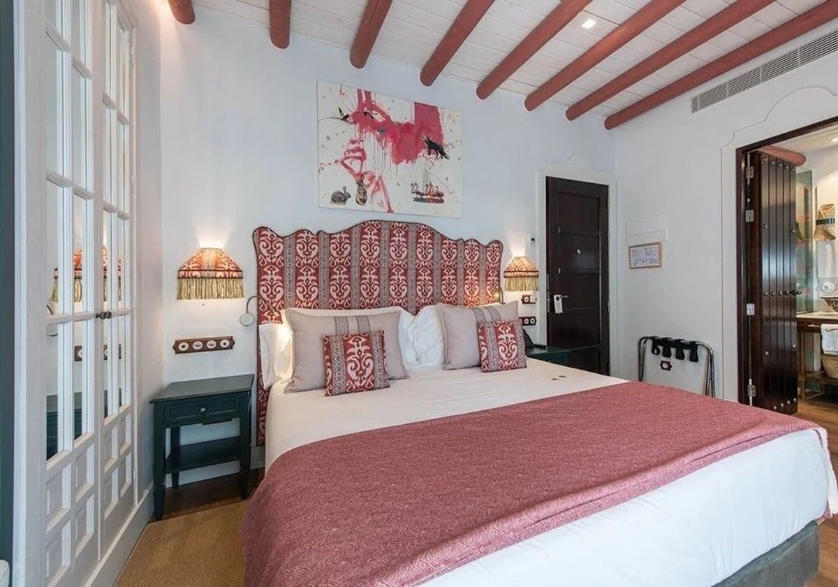 Una de las habitaciones del hotel La Malvasía en El Rocío