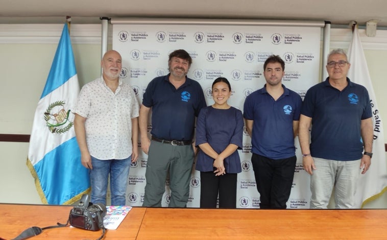 Imagen principal - La Diputación de Huelva hace seguimiento con Ibermed a proyectos de cooperación internacional que tiene en Guatemala