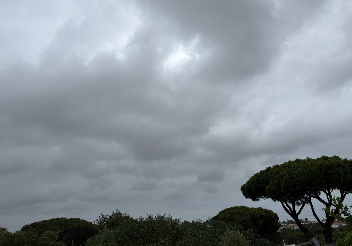 Nubes sobre la provincia de Huelva