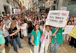 La concentración que tuvo lugar esta mañana en la céntrica calle Berdigón