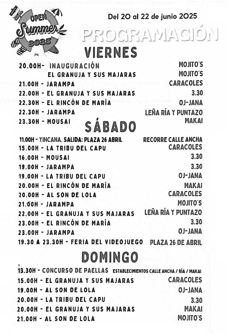 Punta Umbría abre su verano con más de 20 conciertos y una gran fiesta en la calle: este es el programa completo