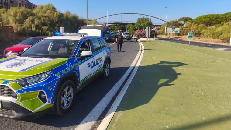 Control policial en Punta Umbría