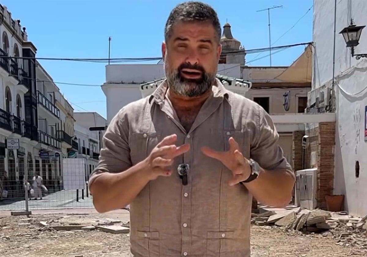 El alcalde de Cartaya en una de sus alocuciones en redes sociales
