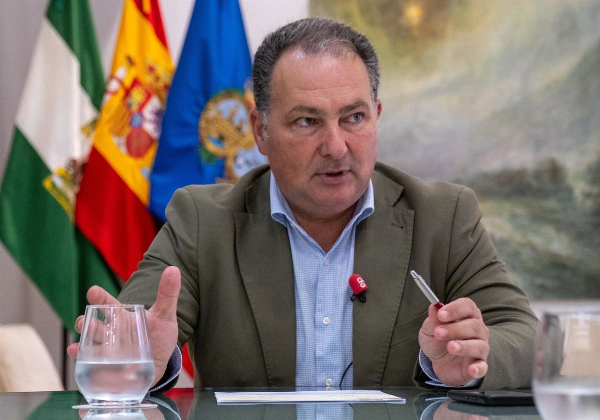 El presidente de la Diputación de Huelva, David Toscano, en la entrevista
