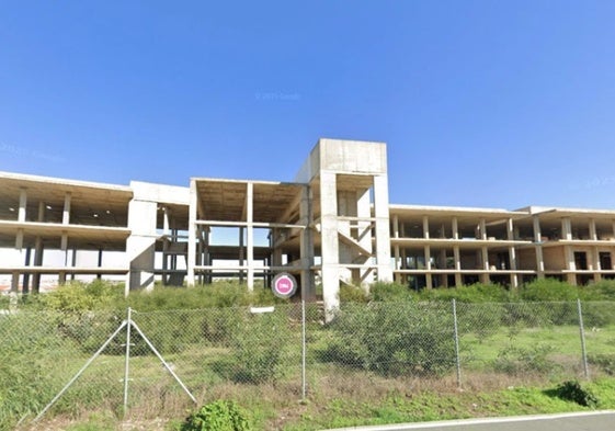 Estructura que completará con una reforma el nuevo hotel de Matalascañas