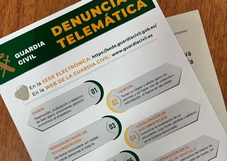 Imagen secundaria 1 - La Guardia Civil implanta en Huelva un sistema de denuncia telemática sin ratificación presencial