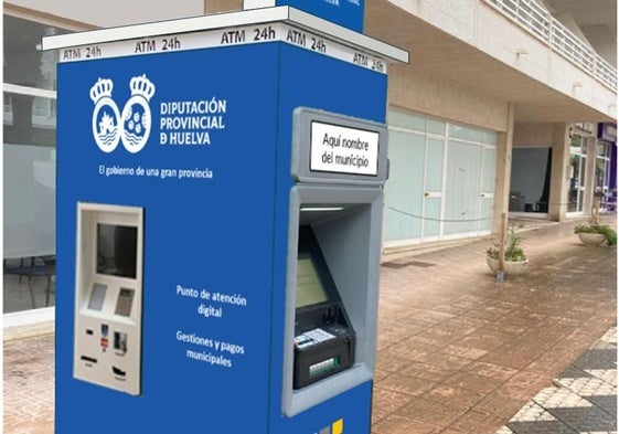 Uno de los cajeros que se instalarán en pequeñas poblaciones de Huelva