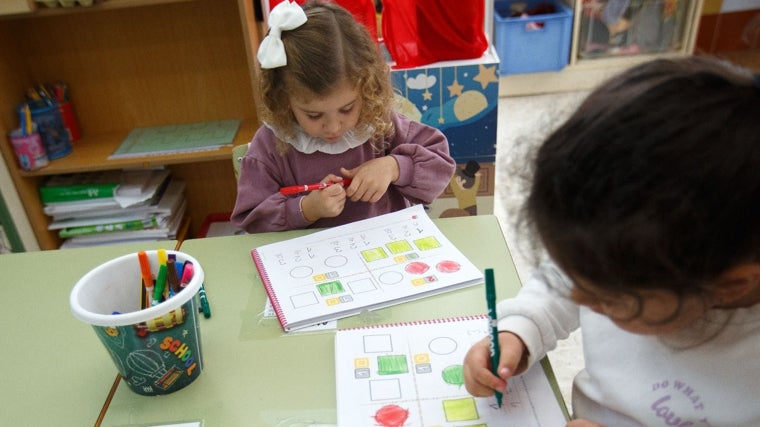 Menores en una escuela infantil