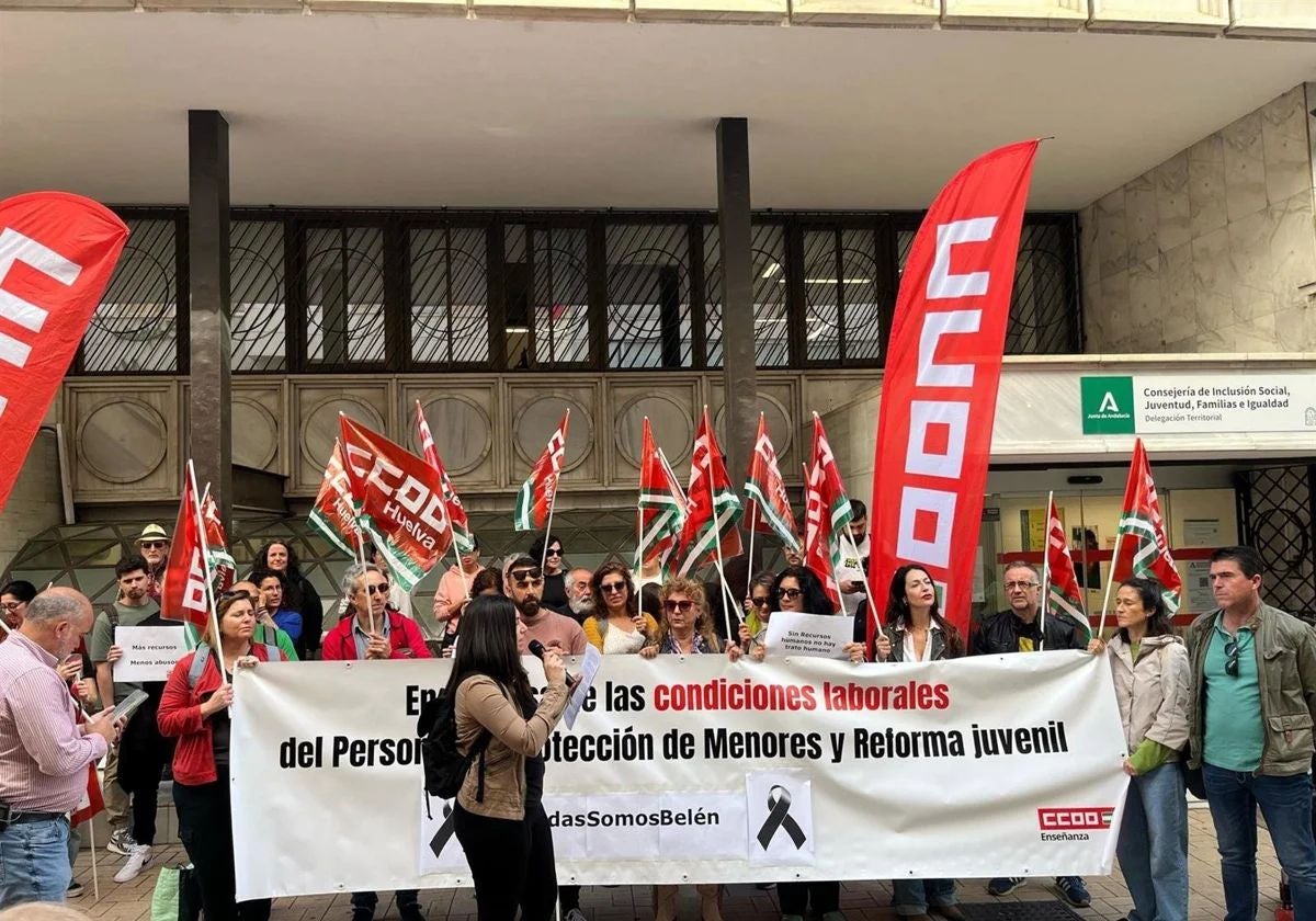 CCOO, en una protesta por las condiciones laborales en los centros de menores