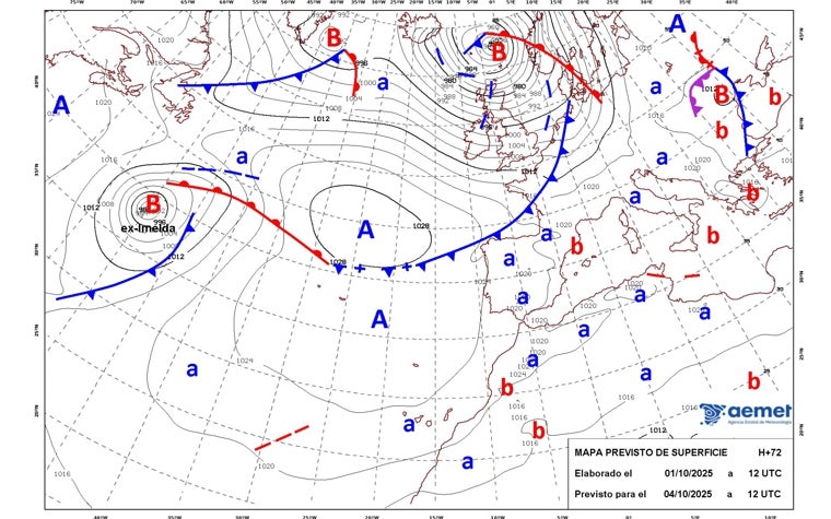 La previsión del tiempo de la Aemet para este fin de semana