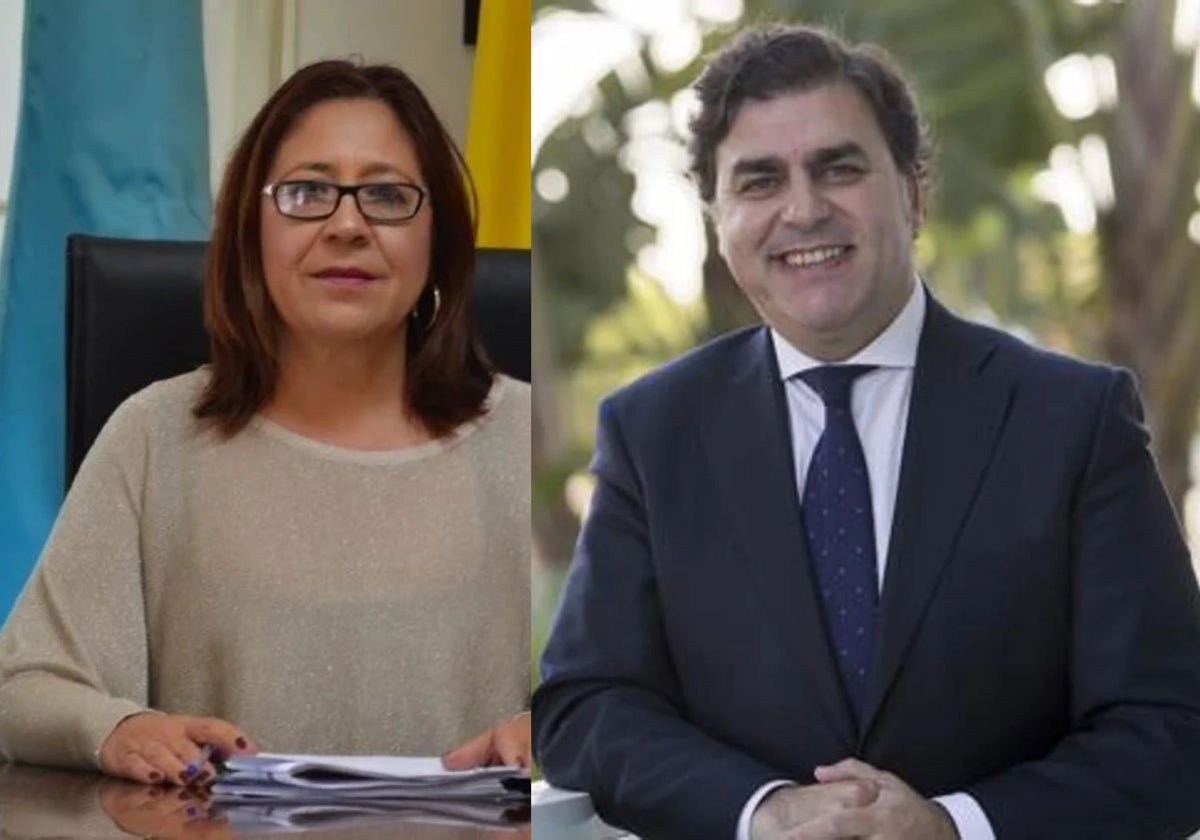 Aurora Águedo, exalcaldesa de Punta Umbría, y José Carlos Hernández Cansino, alcalde actual