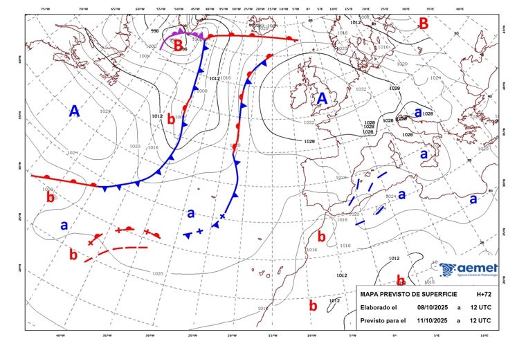 La previsión de la Aemet para el puente de octubre