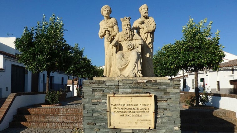 Monumento a la cabalgata de Reyes en Higuera de la Sierra
