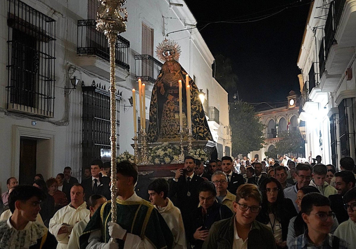 Traslado de la imagen desde la parroquia a la iglesia de San Francisco
