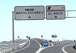 Las obras del tercer carril de la A-483 entre Almonte y El Rocío comenzarán este jueves
