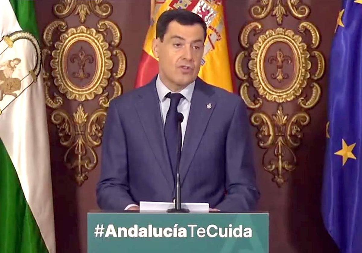 Intervención del presidente andaluz esta mañana