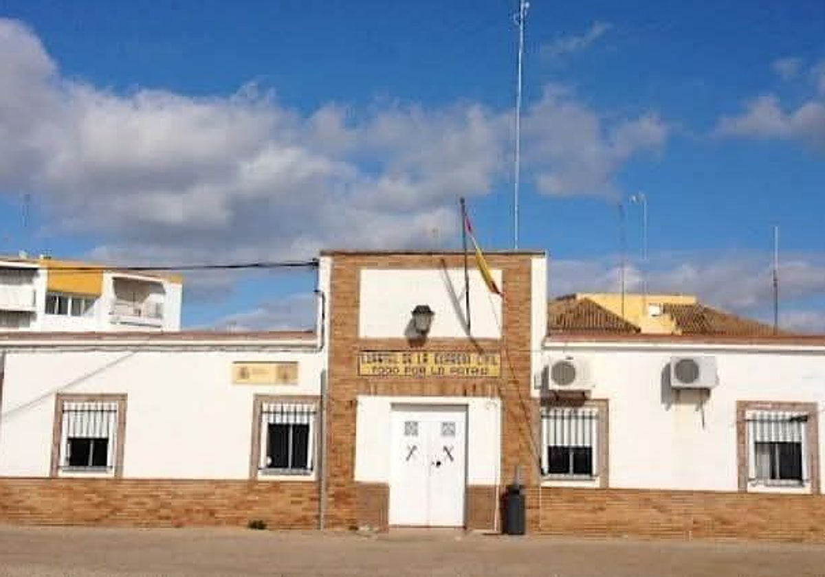 El cuartel de la Guardia Civil de Mazagón
