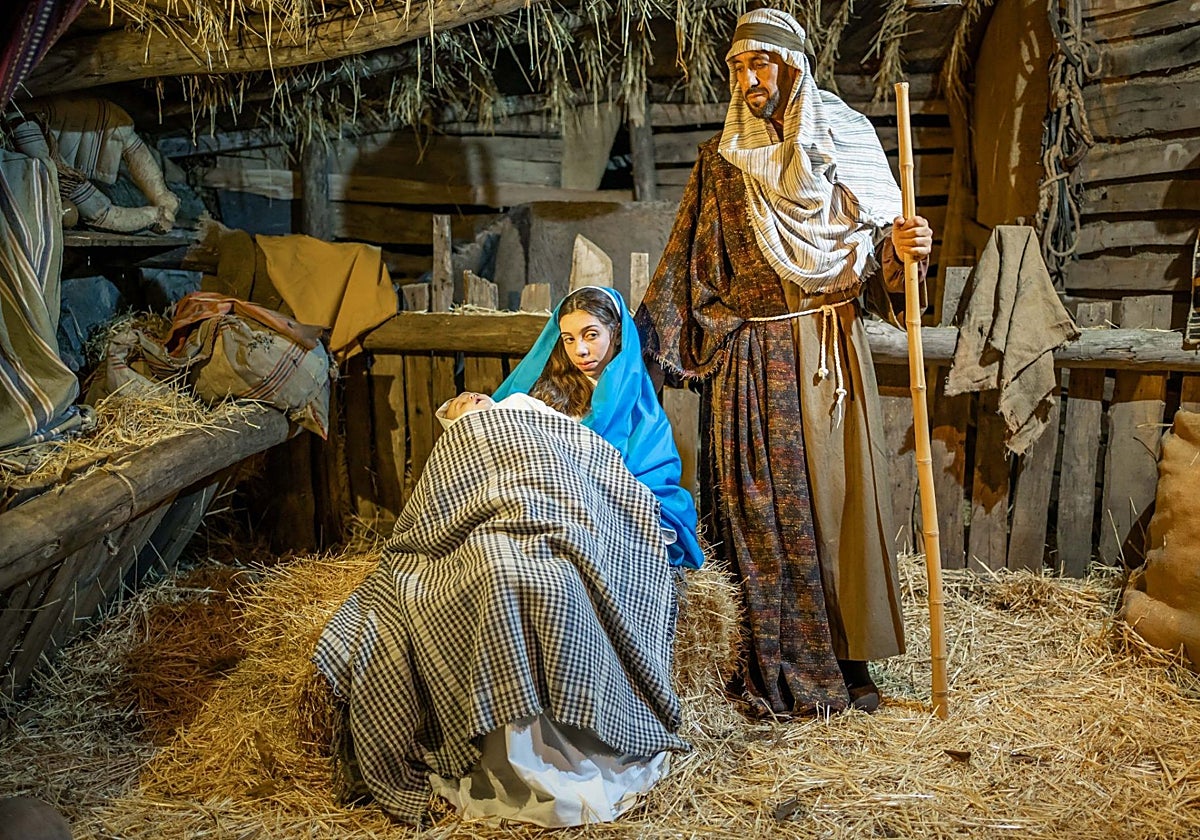 Una de las imágenes del Belén Viviente de este municipio de la Sierra de Huelva