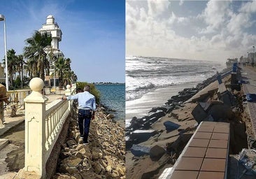 El Estado sale en auxilio del paseo de Isla Cristina mientras al de Matalascañas lo engulle poco a poco el mar
