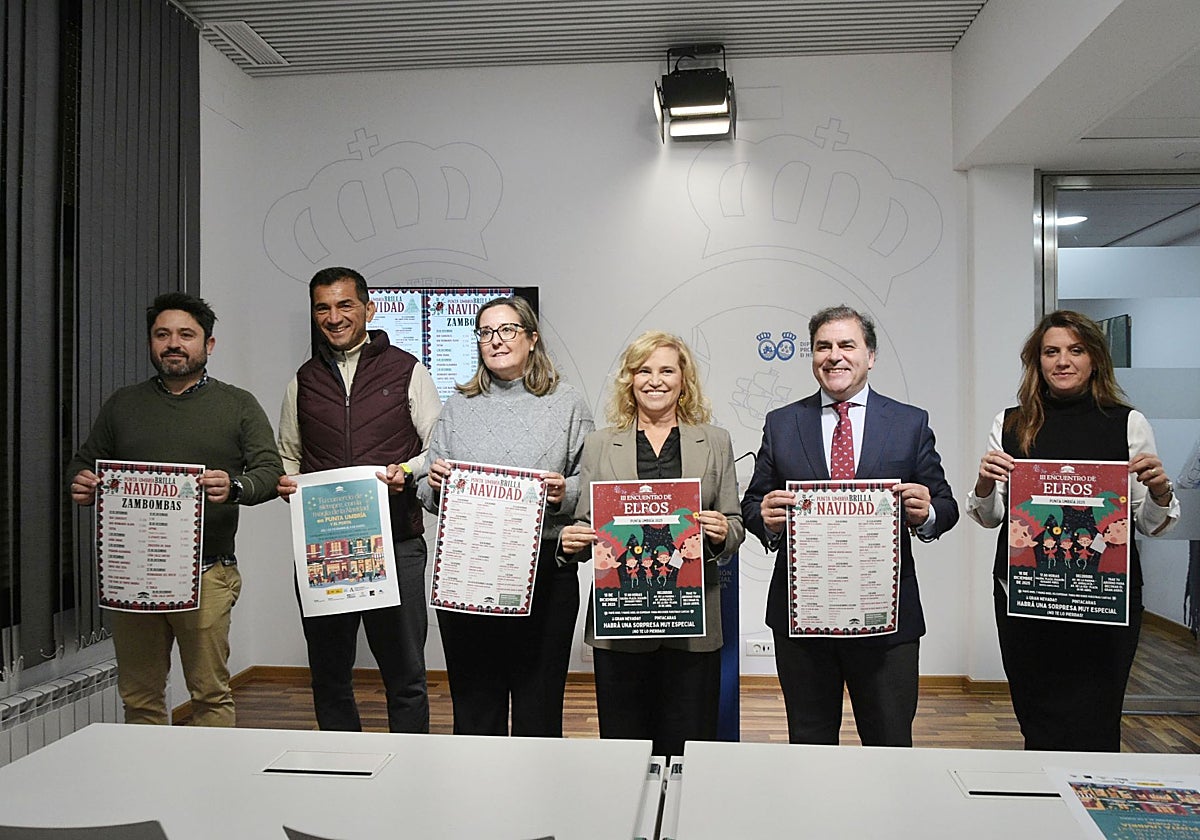 La presentación de la programación navideña de Punta Umbría, esta mañana en la Diputación