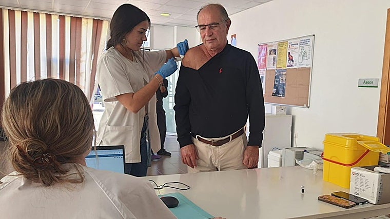 Vacunación de la gripe en un centro de salud