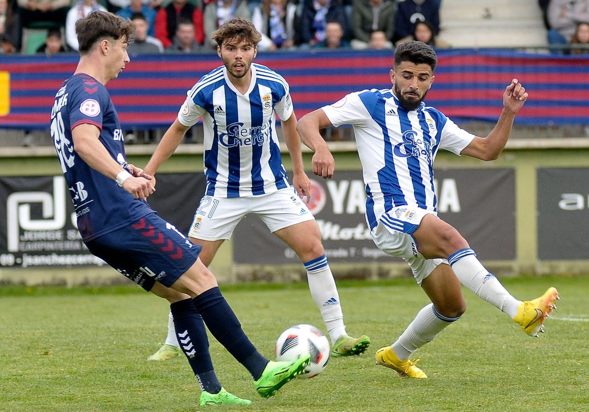 Manu Galán y Javier Hyjek presionando a un rival el pasado domingo