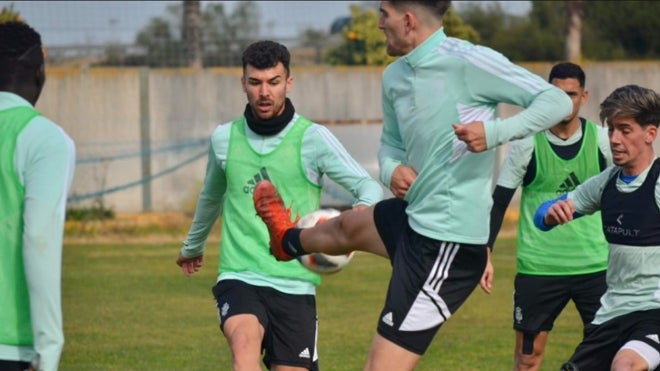 El canterano albiazul en un entrenamiento en la Ciudad Deportiva