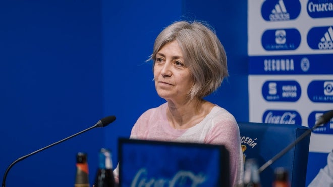 Begoña Calderón en el acto celebrado en el Nuevo Colombino