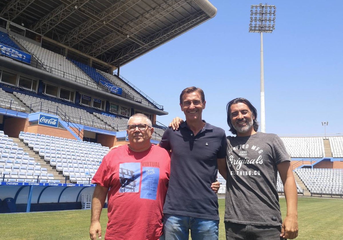 Bilba, Toledano y Rúa esta mañana en el Nuevo Colombino