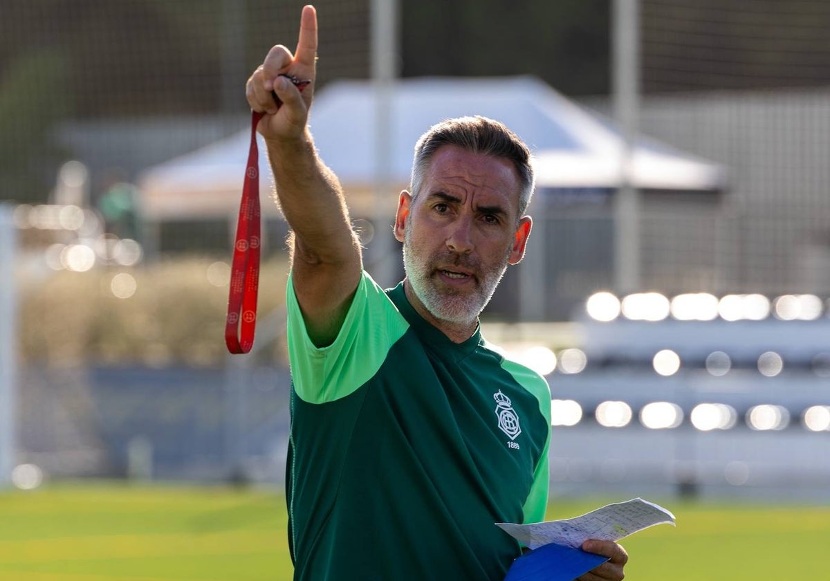 Abel Gómez durante un entrenamiento en la Ciudad Deportiva