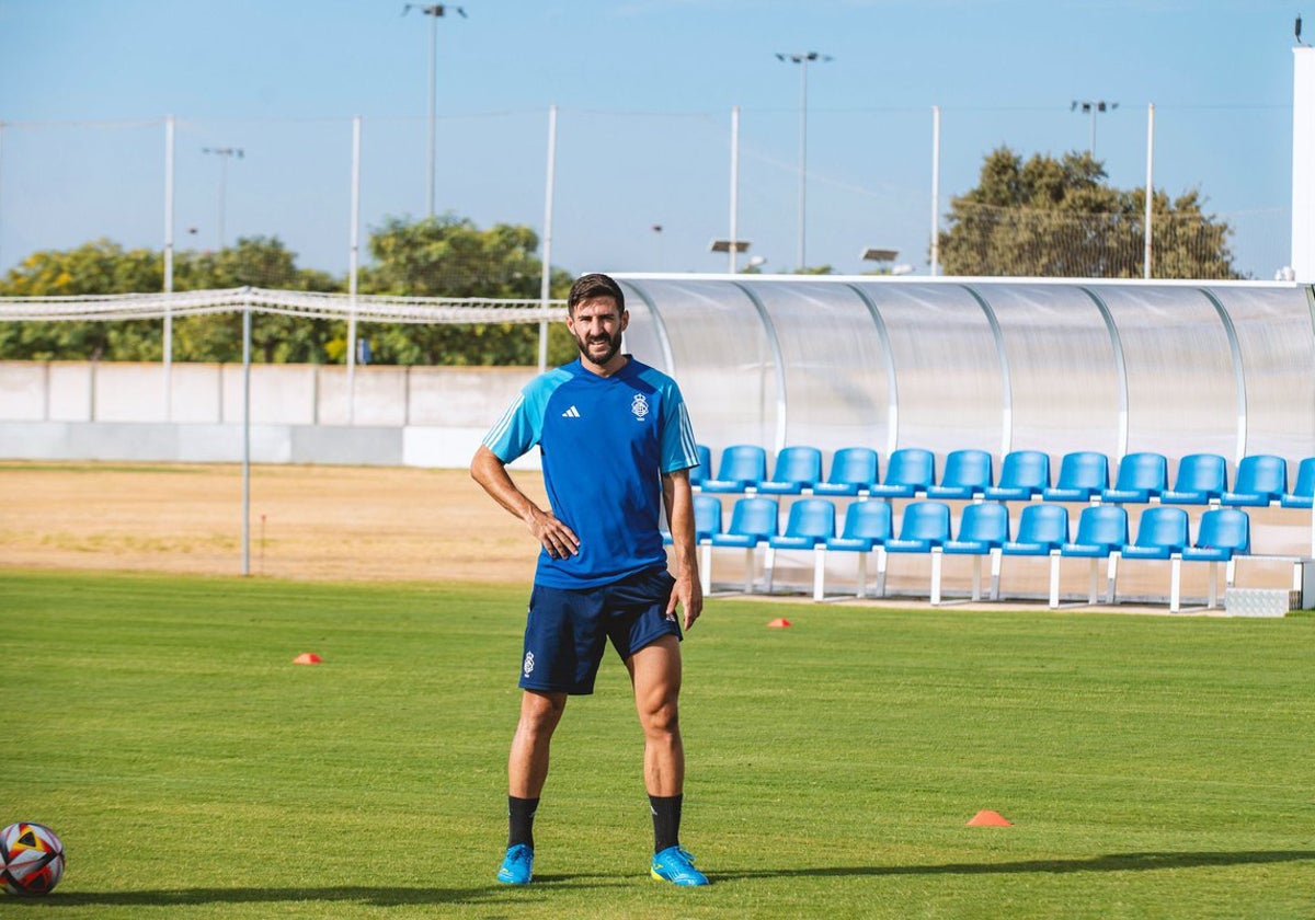 Raúl Navas, en un entrenamiento del Decano