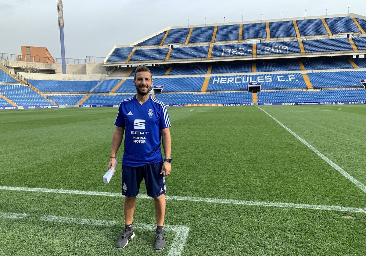 Antonio Zarria cuando el Recreativo jugó en la Copa del Rey ante el Hércules en Alicante