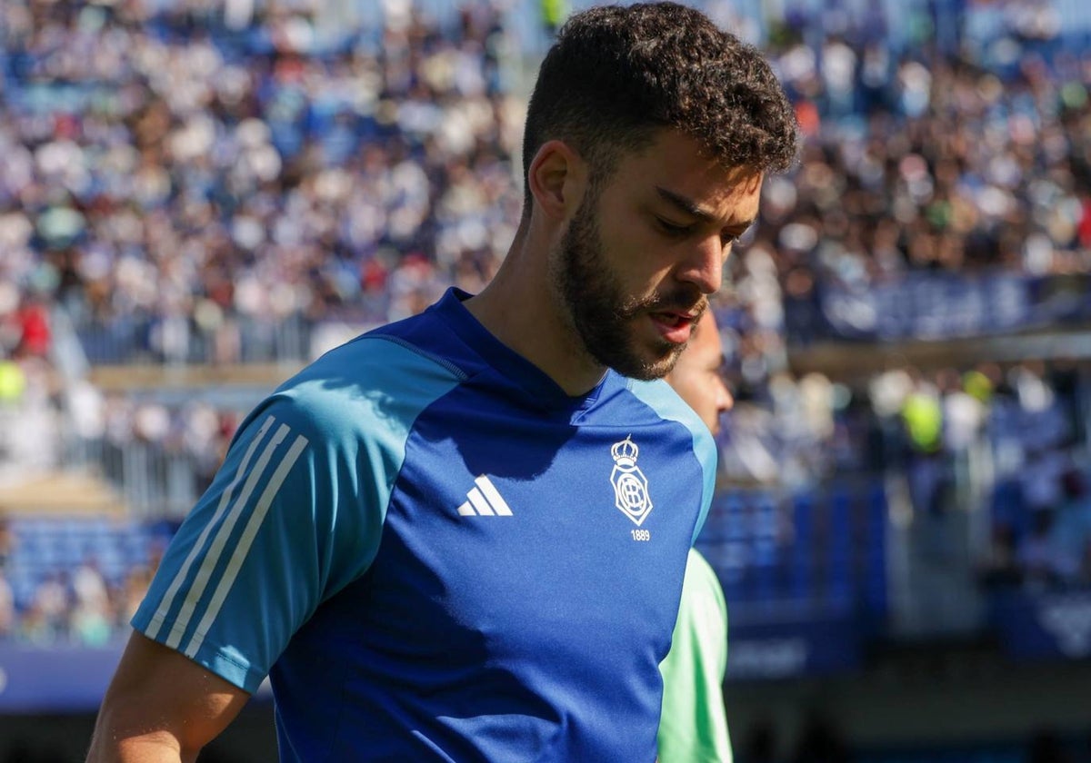 El centrocampista albiazul Luis Alcalde