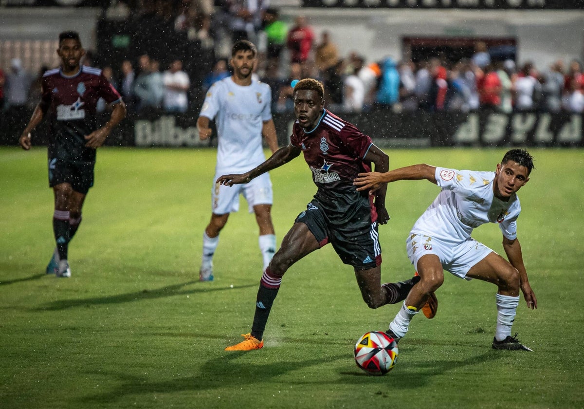 Rahim en el Ceuta-Recreativo de esta temporada en el estadio Alfonso Murube