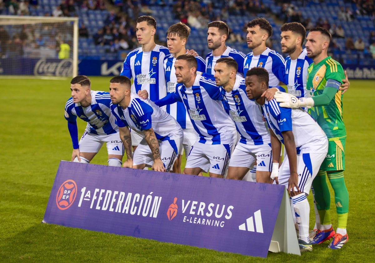 Alineación del Recreativo de Huelva ante el Intercity