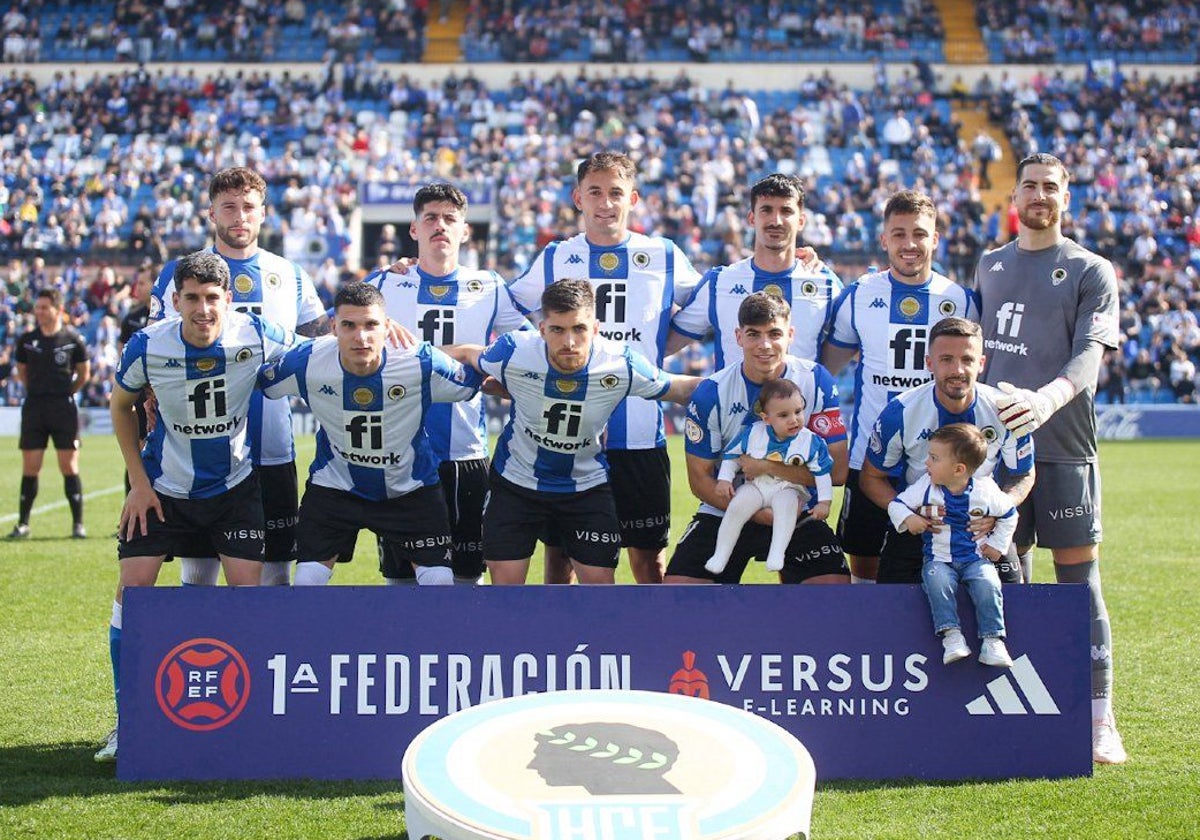 Alineación del Hércules en su último partido liguero en el Rico Pérez ante el Fuenlabrada