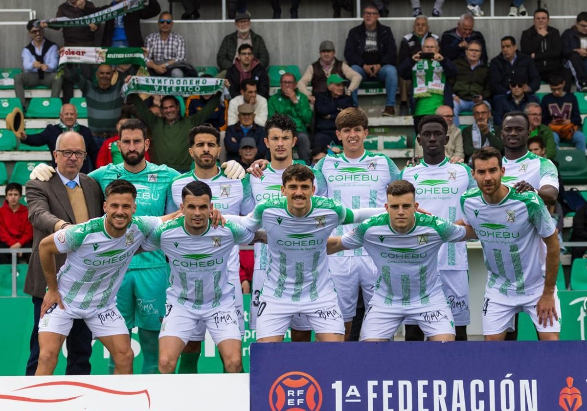 Once inicial del Atlético Sanluqueño en su partido de este fin de semana en El Palmar contra el Ceuta