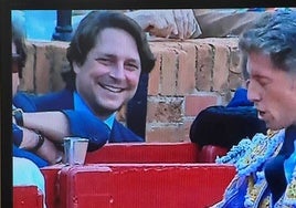 Adrián Fernández-Romero esta tarde presenciando la corrida de toros en La Maestranza