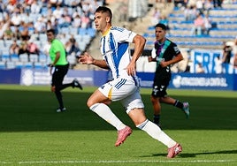Roni, en un momento del Recreativo-Atlético Malagueño