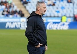 Arzu, en su partido de debut con el Recreativo de Huelva