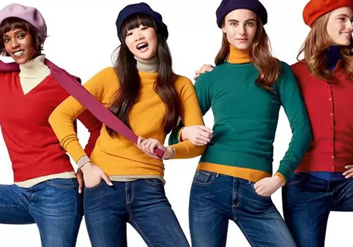 Jóvenes con ropa de la marca Benetton