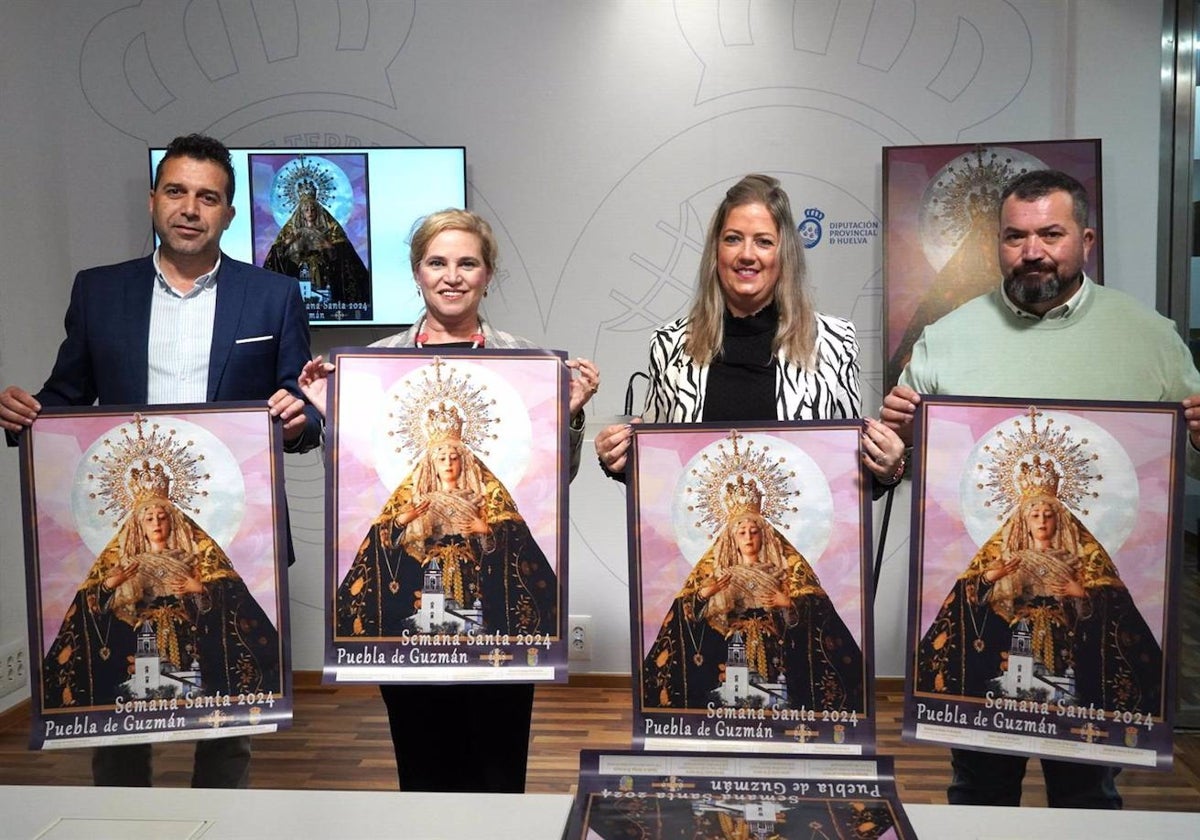 Presentación de la Semana Santa de Puebla de Guzmán en la Diputación de Huelva