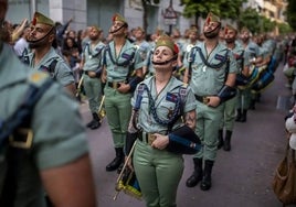 La marcialidad legionaria marca el Sábado de Pasión onubense