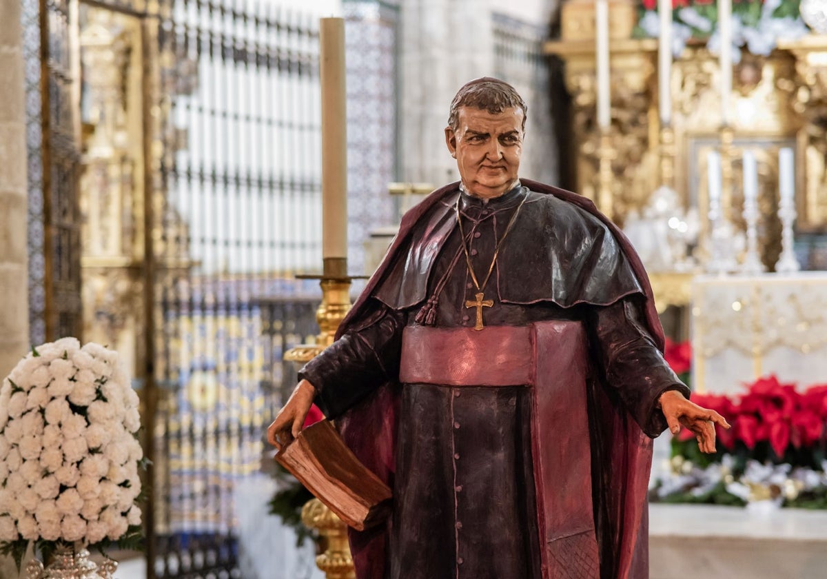 Imagen de San Manuel González García que se venera en San Pedro