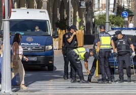 La Policía Nacional peina el subsuelo del recorrido de la Magna Mariana de Huelva