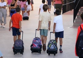 Niños en un centro escolar andaluz